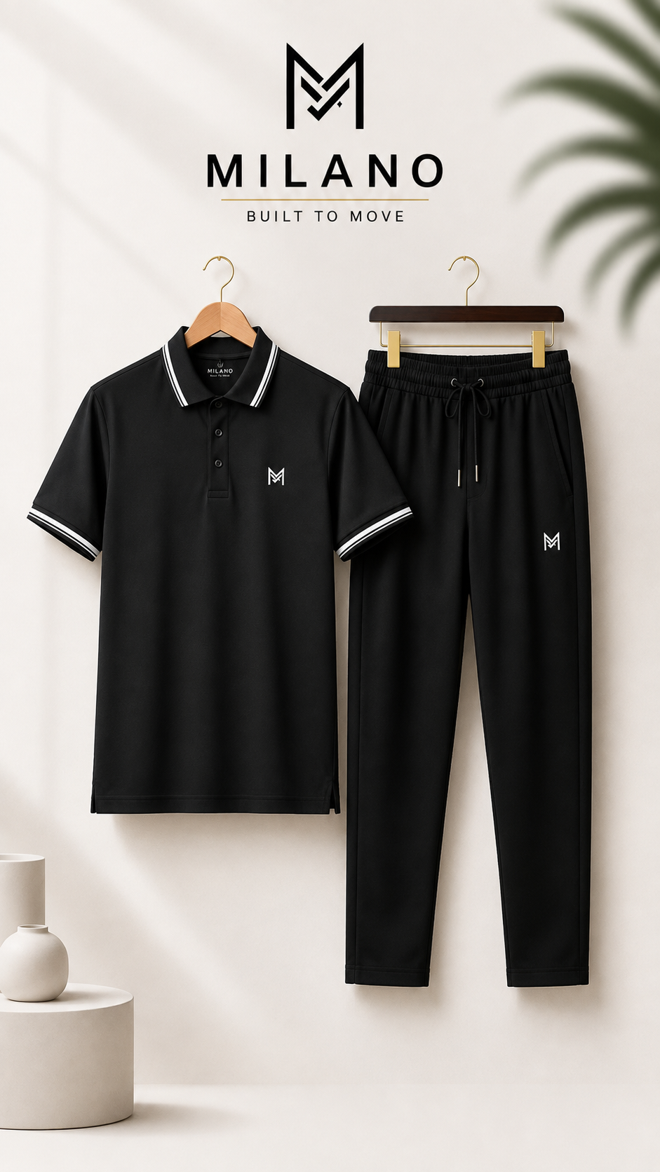 Men's 2Pcs Dry Fit Polo Shirt with Trouser | Premium Quality That Feel