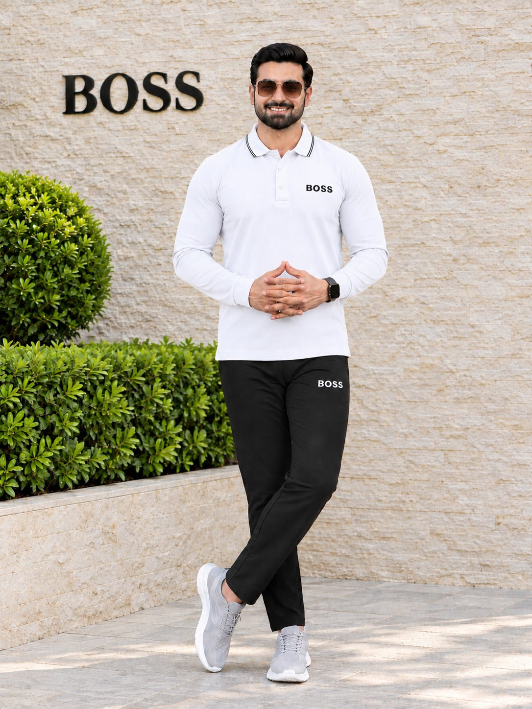 Men,s Honeycomb Polo Tracksuit Set Stylish Look Premium Quality That Impress To Everyone💥