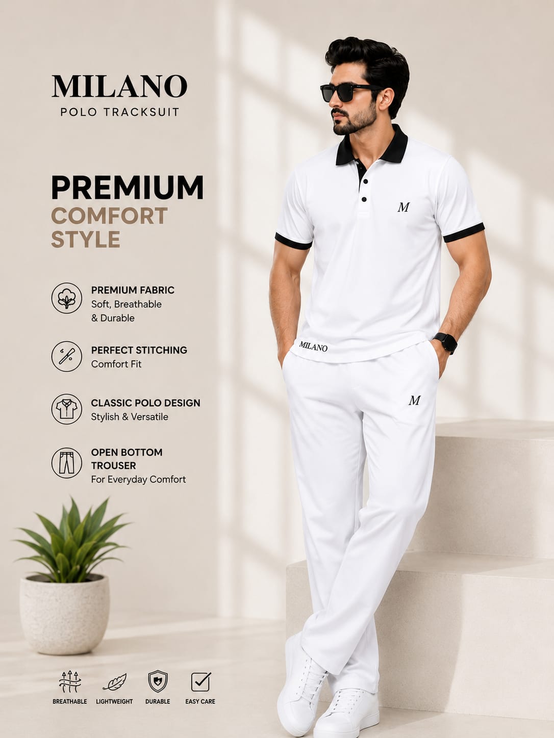 2 Pcs Dry Fit Tracksuit Stay Cool, Fresh & Comfortable All Day