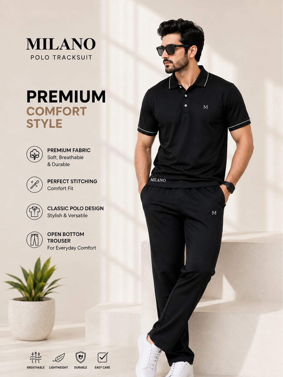 2 Pcs Dry Fit Tracksuit Stay Cool, Fresh & Comfortable All Day