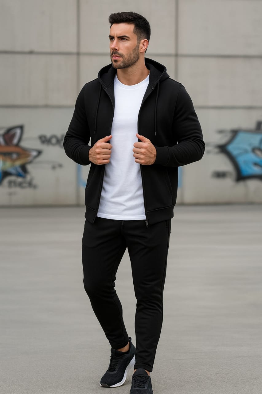 2-Piece Men’s Premium Fleece Tracksuit – Ultra-Soft, Stylish & Winter-Ready